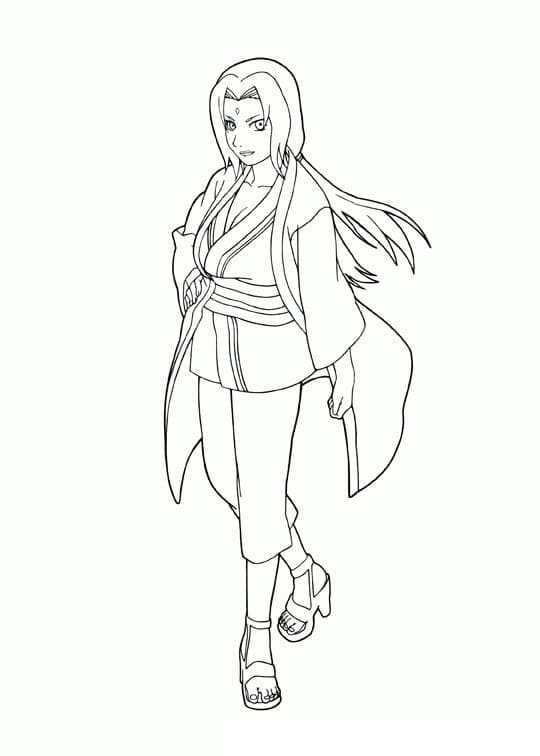 Desenho deTsunade Para Crianças para colorir