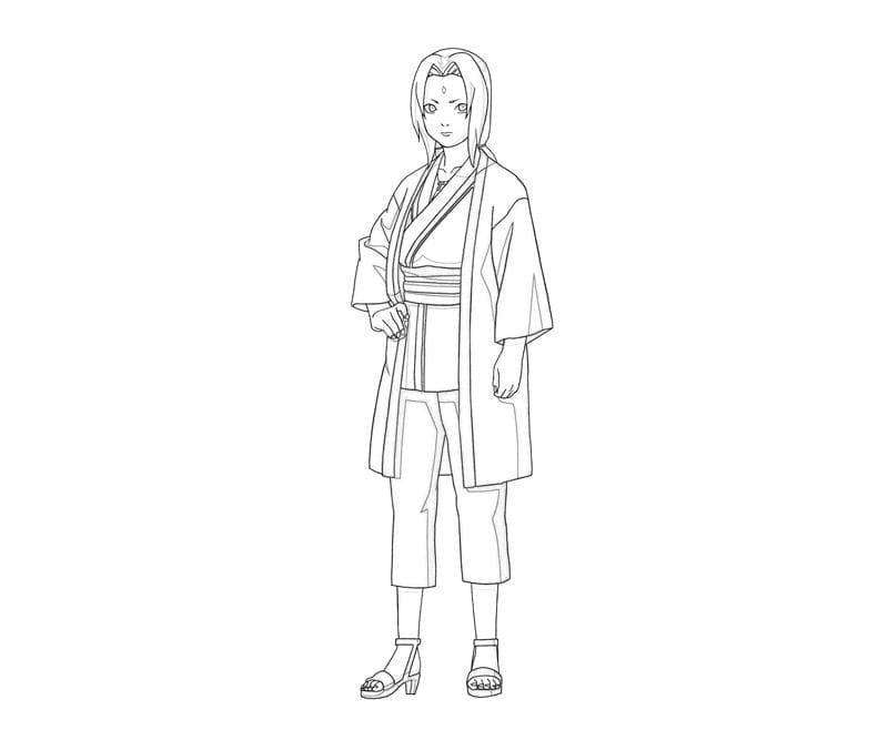 Desenho deTsunade Senju de Naruto Shippuden para colorir