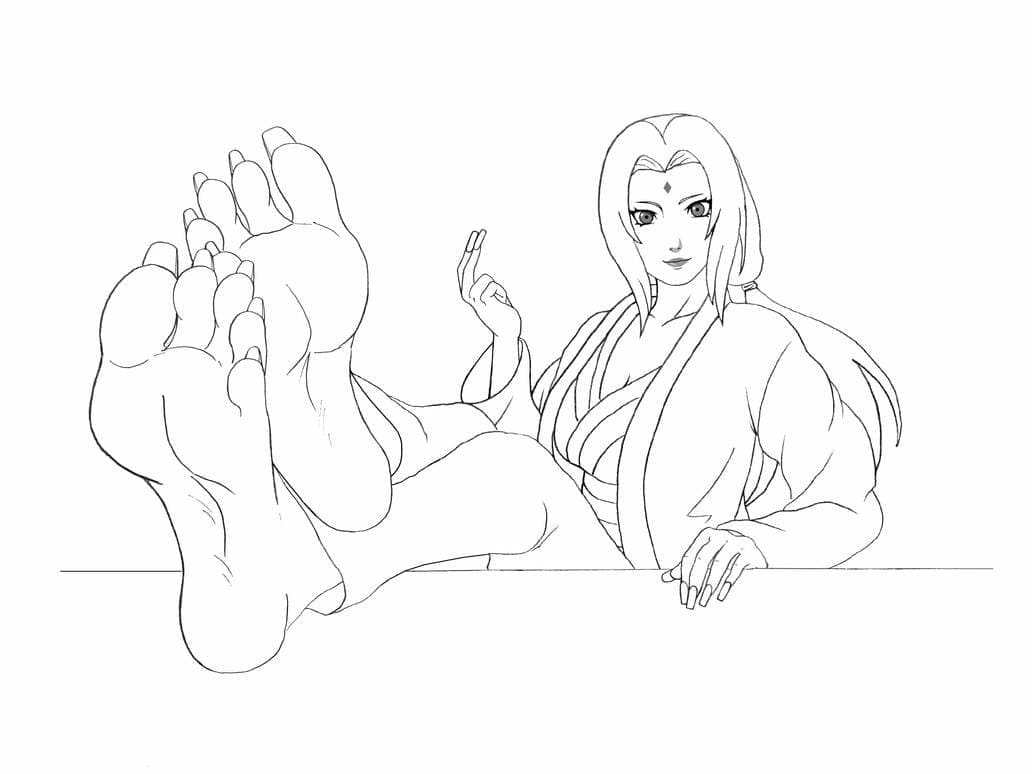 Desenho deTsunade Senju para colorir