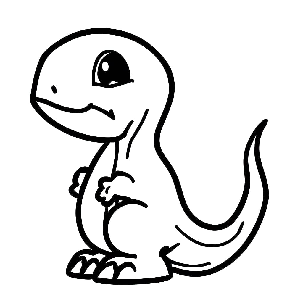 Desenho deUm Bebê Dinossauro para colorir