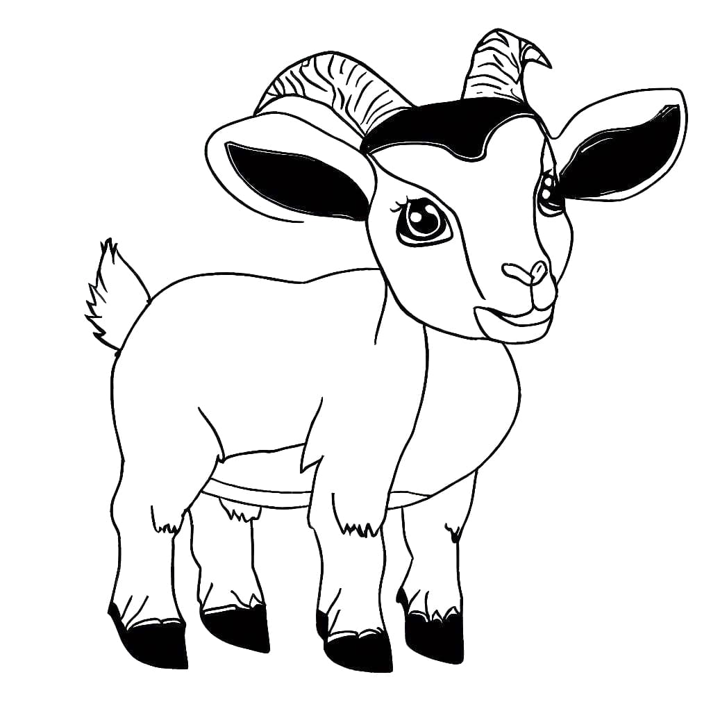 Desenho deUm Cabrito para colorir