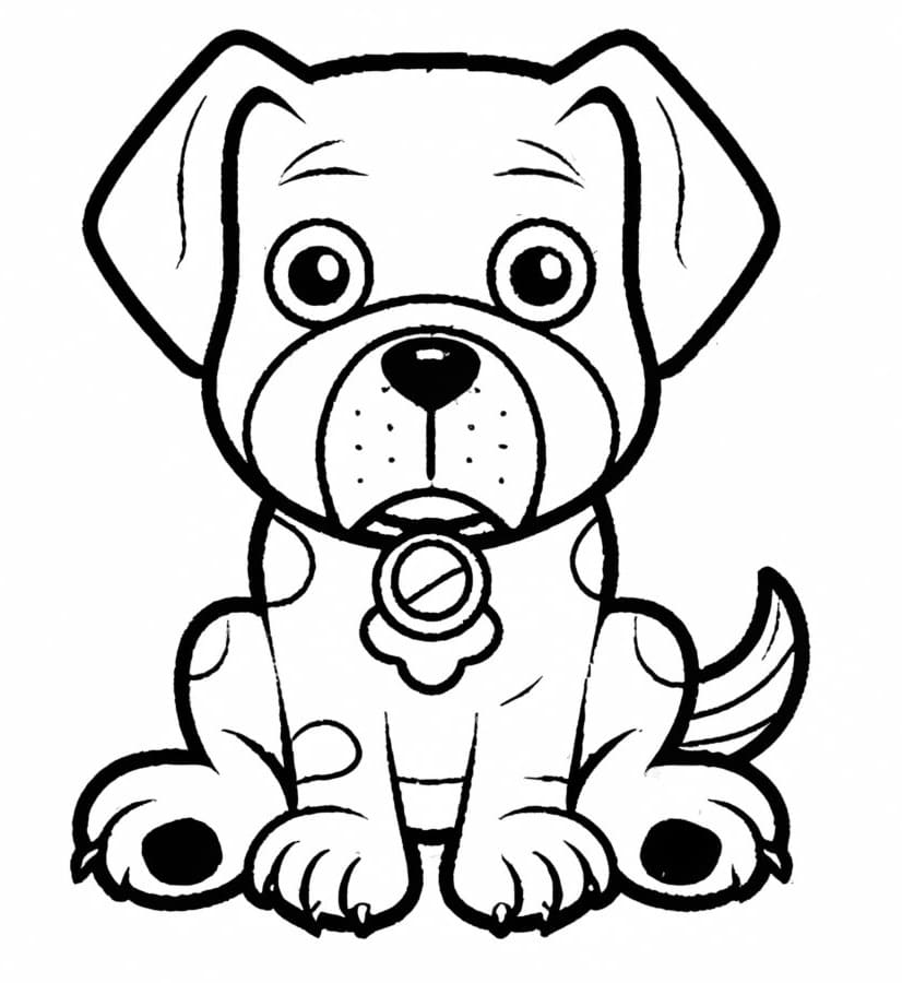 Desenho deUm Cachorro Triste para colorir