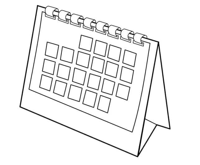 Desenho deUm Calendário para colorir