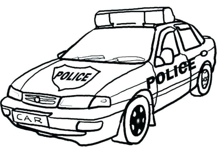 Desenho deUm Carro de Polícia para colorir