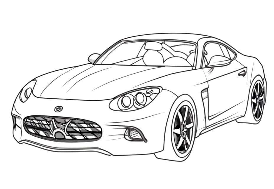 Desenho de Um Carro Esporte para colorir