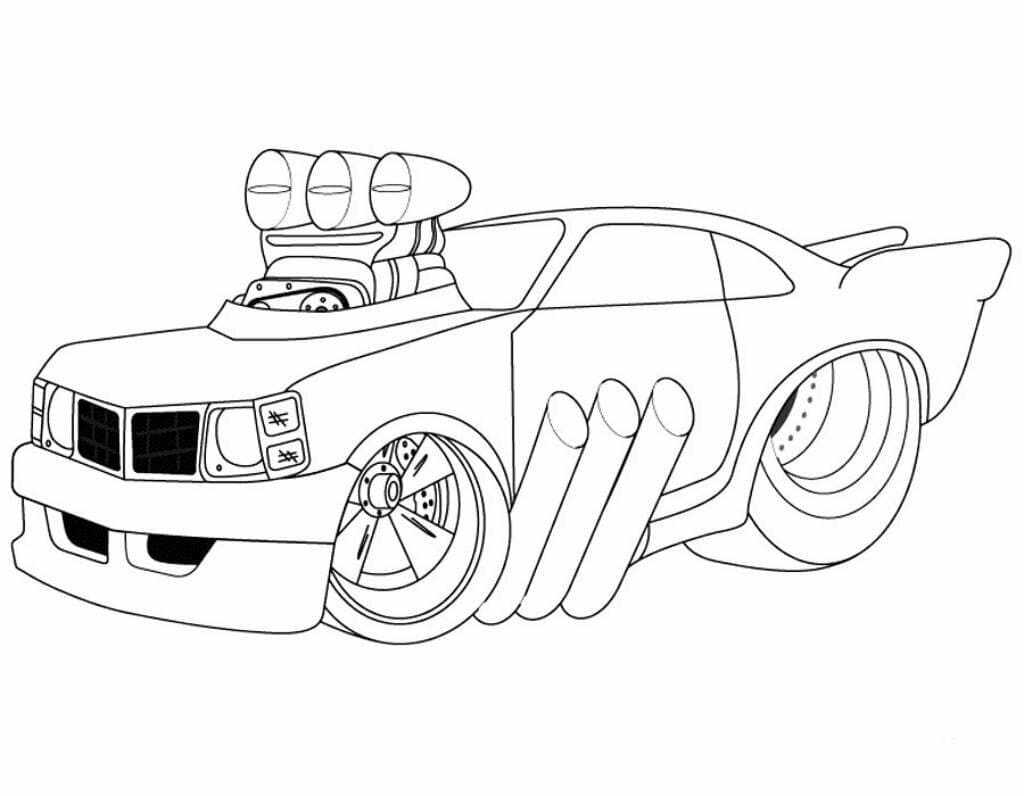 Desenho de Um Carro Incrível para colorir