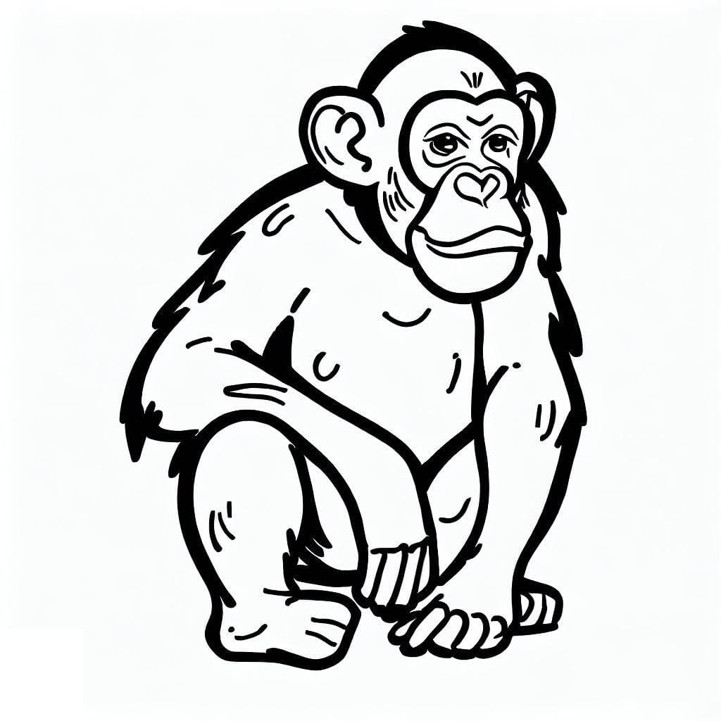 Desenhos de Chimpanzé para colorir