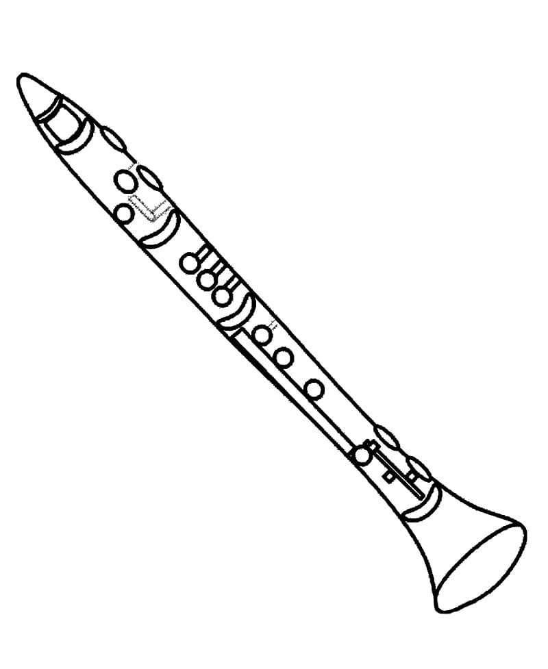 Desenho deUm Clarinete para colorir