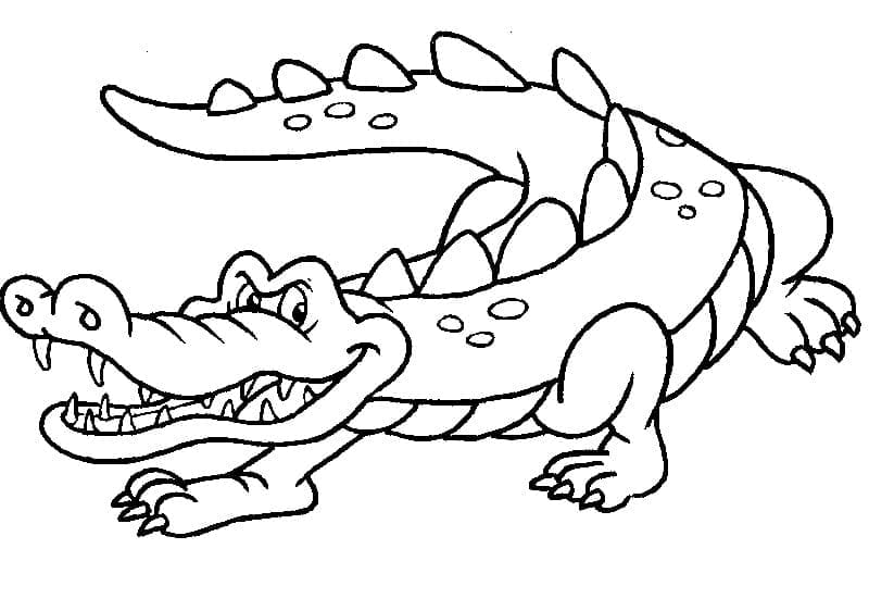 Desenho deUm Crocodilo Maligno para colorir