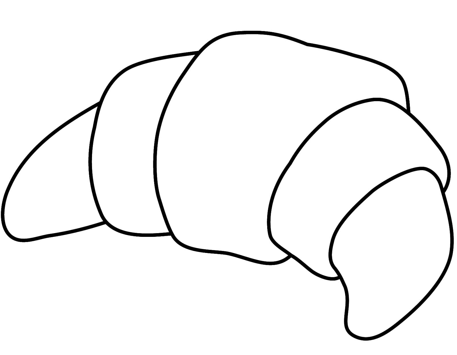 Desenho deUm Croissant Fácil para colorir