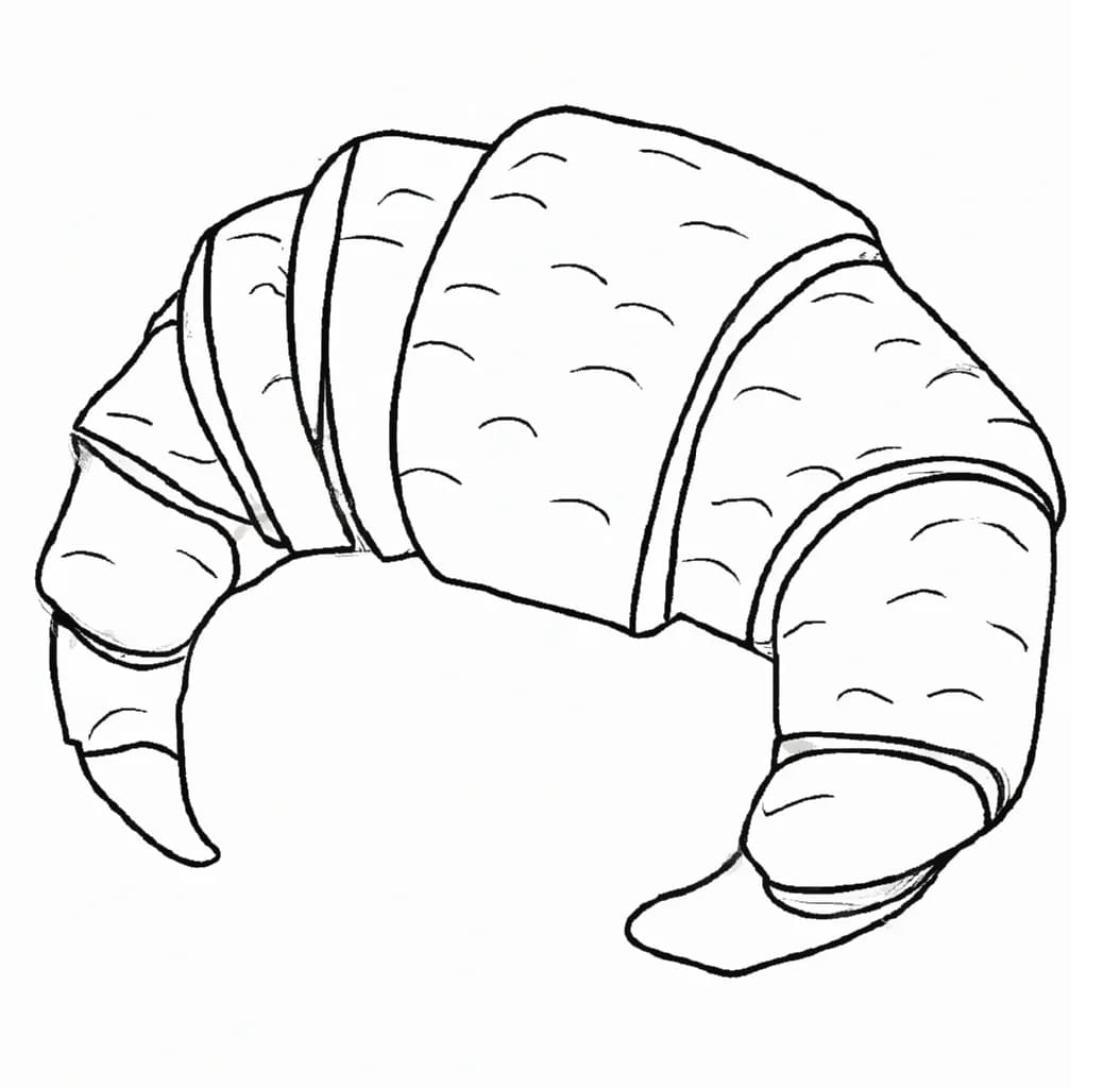 Desenho deUm Croissant para colorir