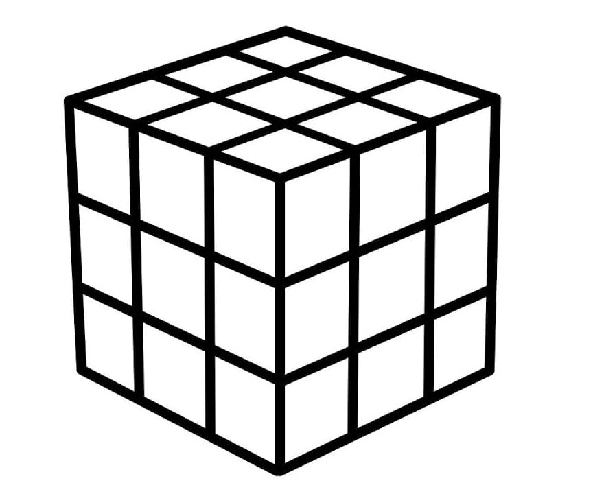 Desenhos de Cubo Mágico para colorir