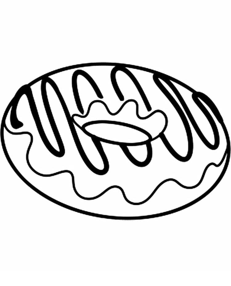 Desenho deUm Delicioso Donut para colorir