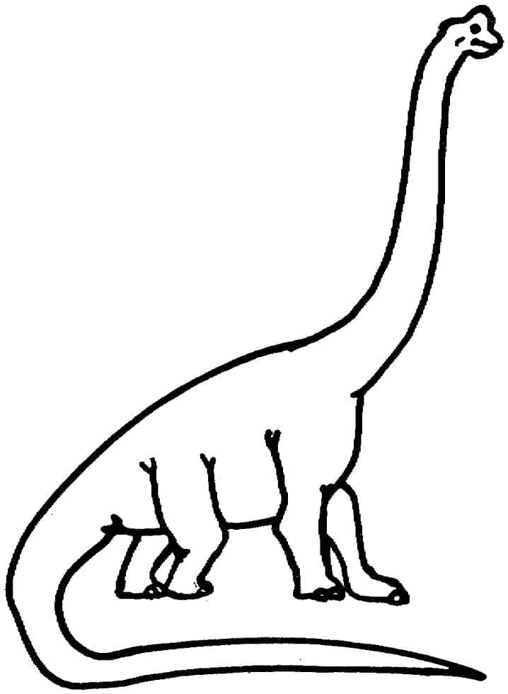 Desenho deUm Dinossauro Braquiossauro para colorir