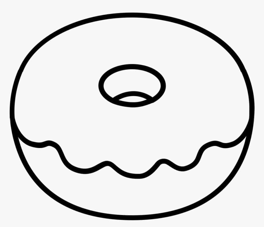 Desenho deUm Donut Fácil para colorir