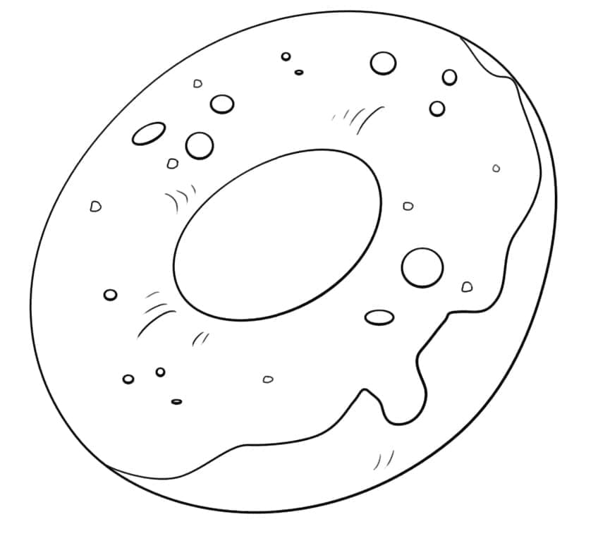 Desenho deUm Donut para colorir