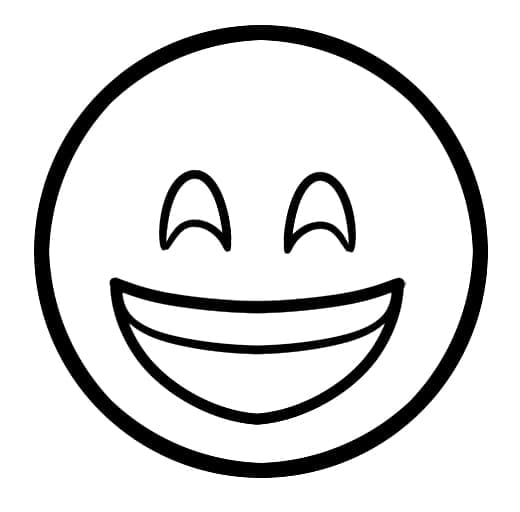 Desenho deUm Emoji Feliz para colorir