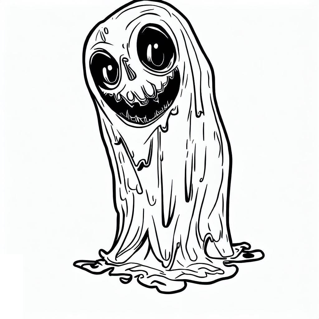 Desenho deUm Fantasma Assustador para colorir