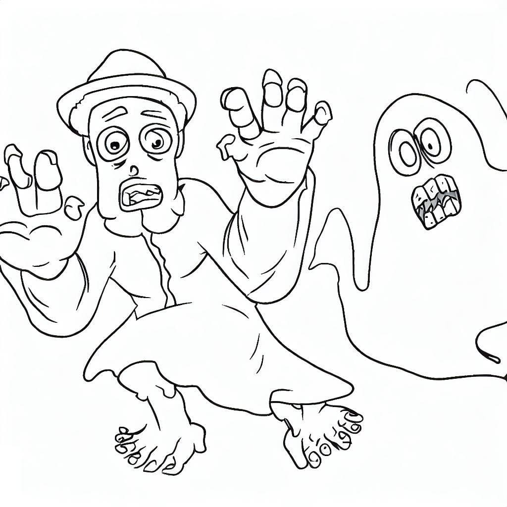 Desenho deUm Fantasma para colorir