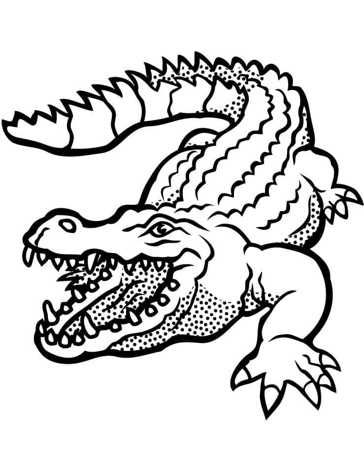 Desenho deUm Grande Crocodilo para colorir