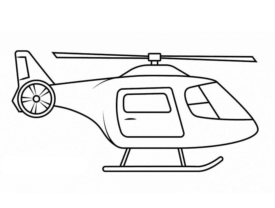 Desenho deUm Helicóptero Muito Simples para colorir