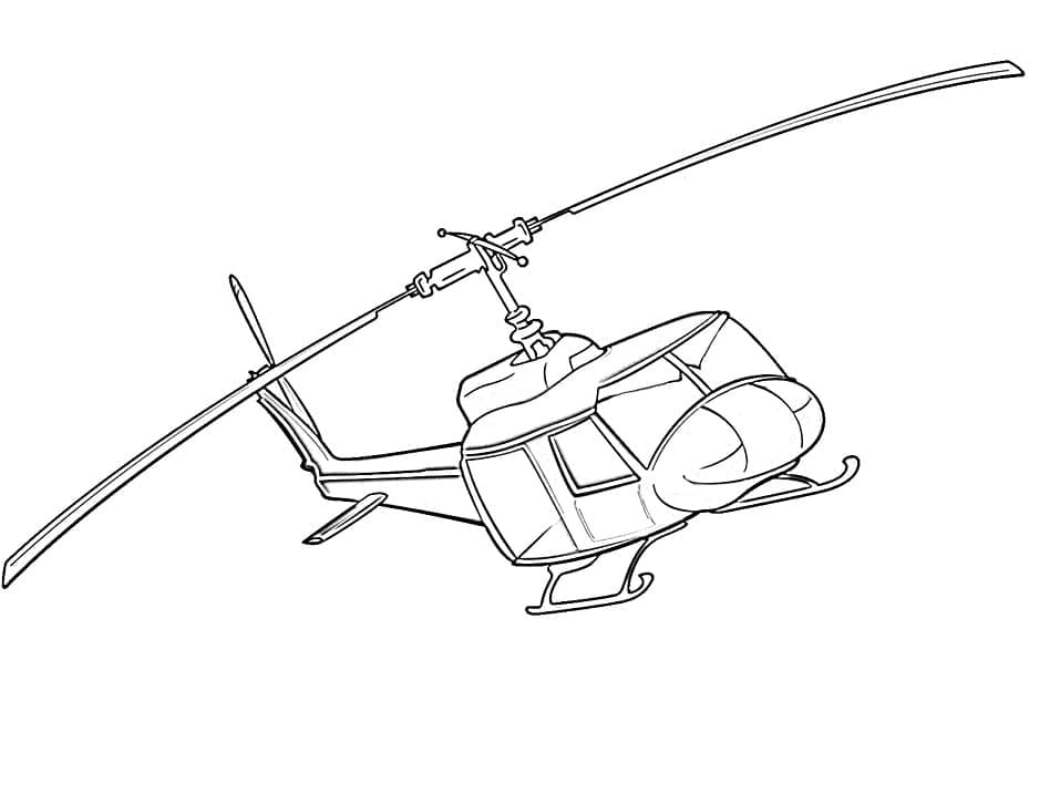 Desenho deUm Helicóptero para colorir