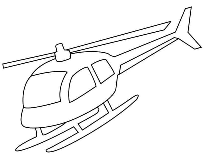 Desenho deUm Helicóptero Voador para colorir