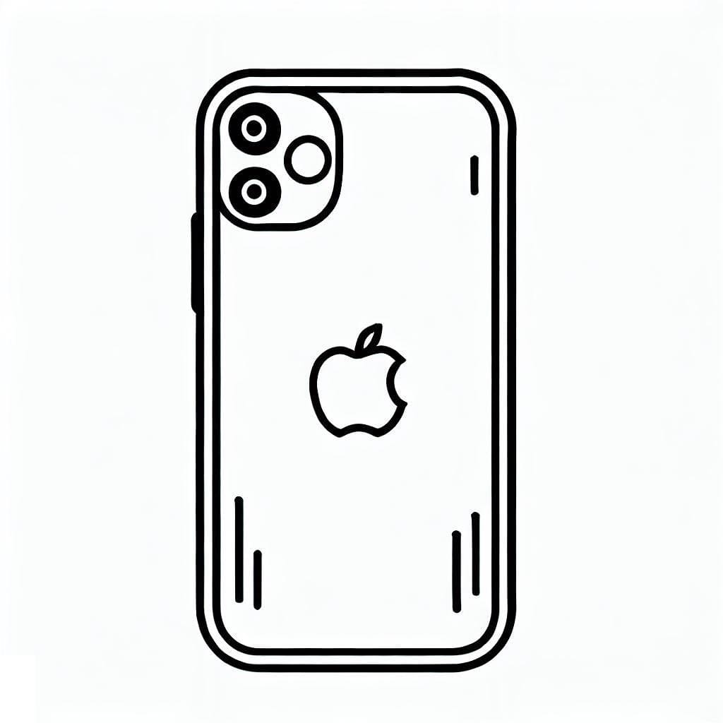 Desenho deUm Iphone Novo para colorir