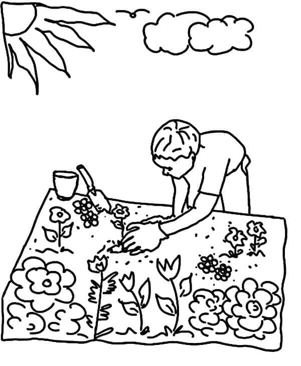 Desenho de Um Jardim para colorir