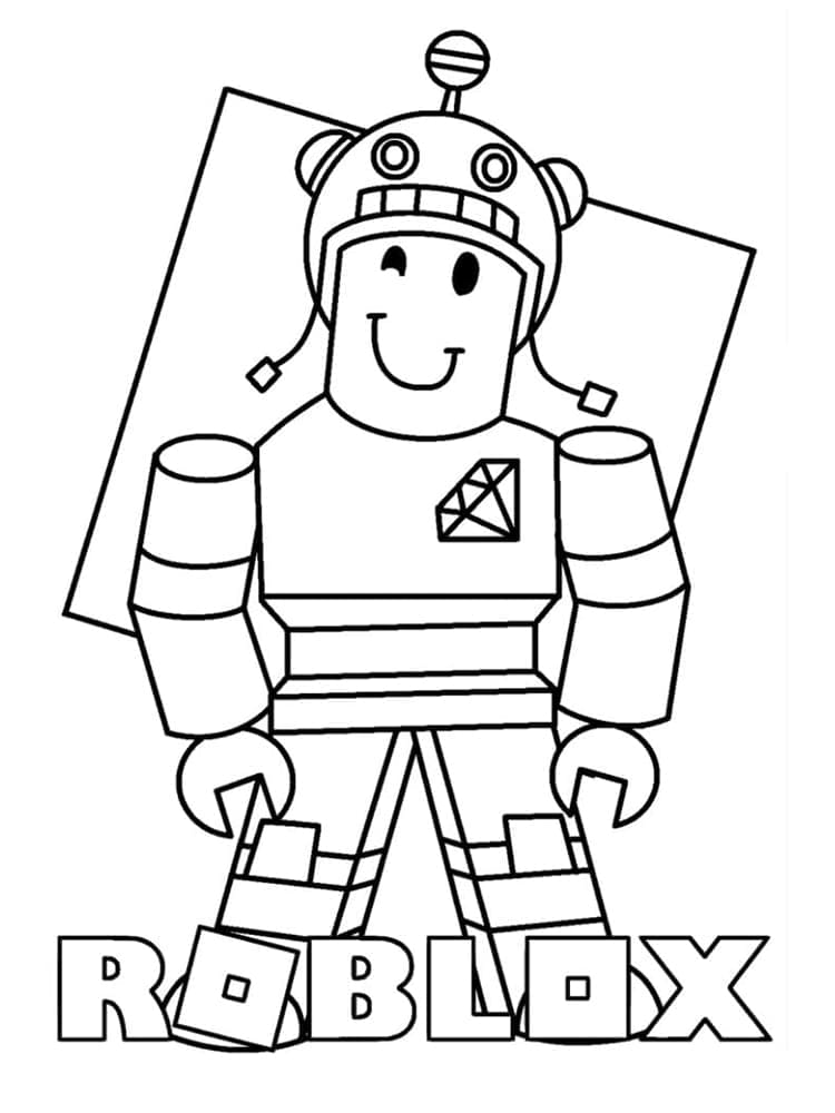 Desenho deUm Jogador Roblox para colorir