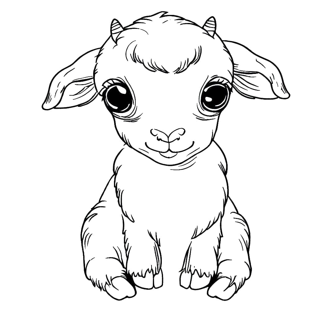 Desenho deUm Lindo Cabrito para colorir