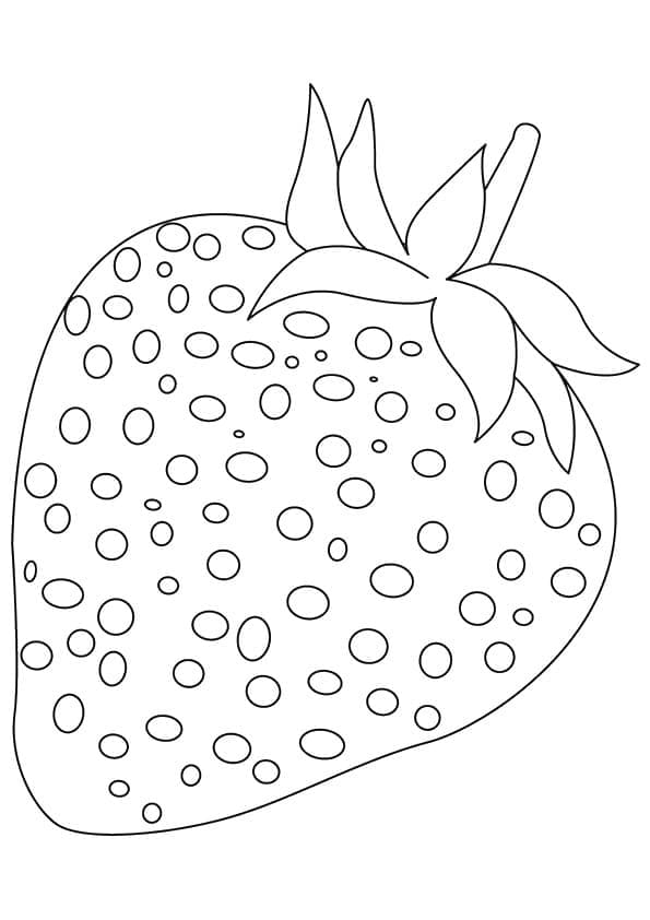 Desenho deUm Morango para colorir