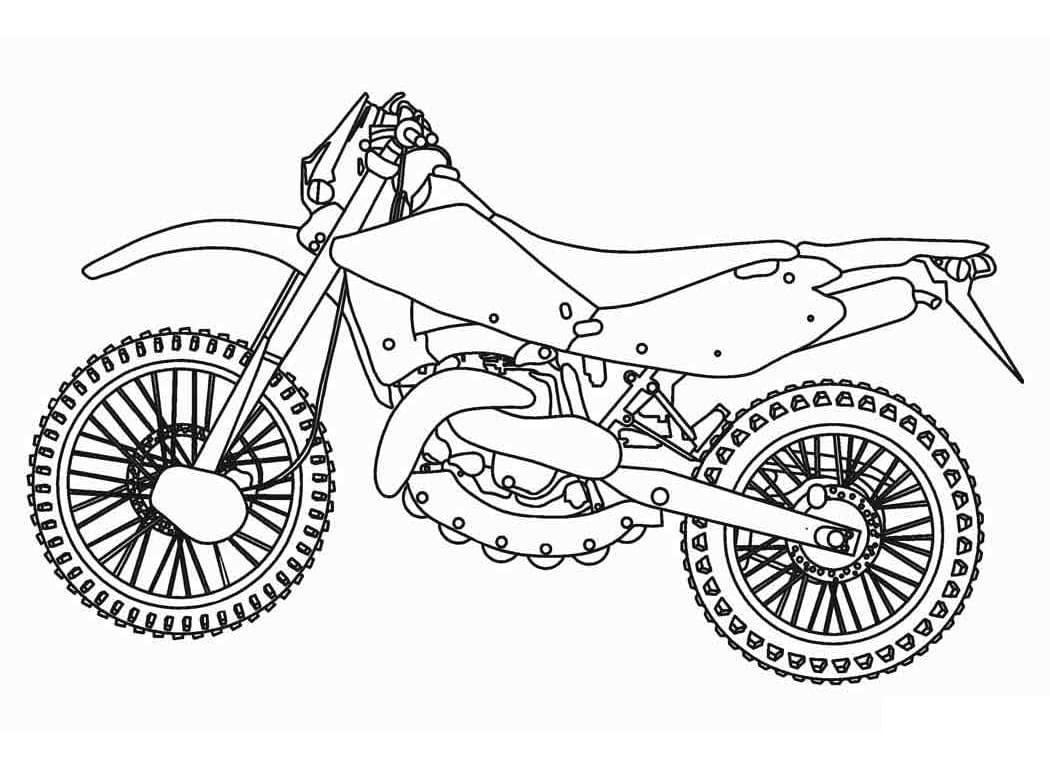 Desenho deUm Motocross para colorir