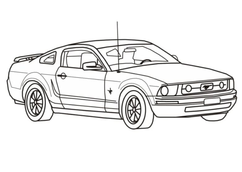 Desenho deUm Mustang para colorir