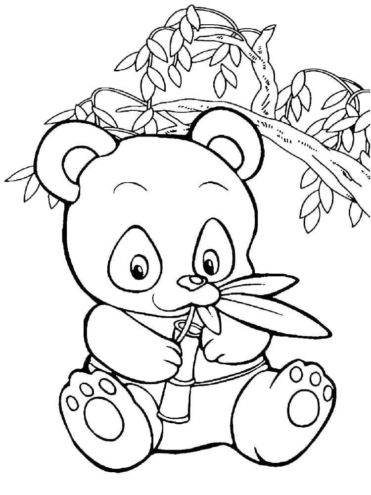 Desenho deUm Panda Muito Fofo para colorir