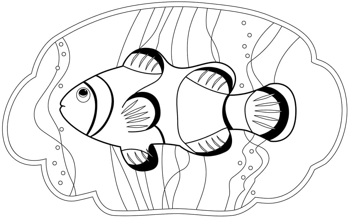 Desenho deUm Peixe-palhaço para colorir