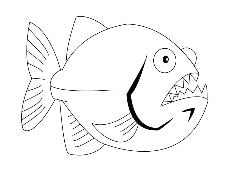 Desenhos de Piranhas para colorir