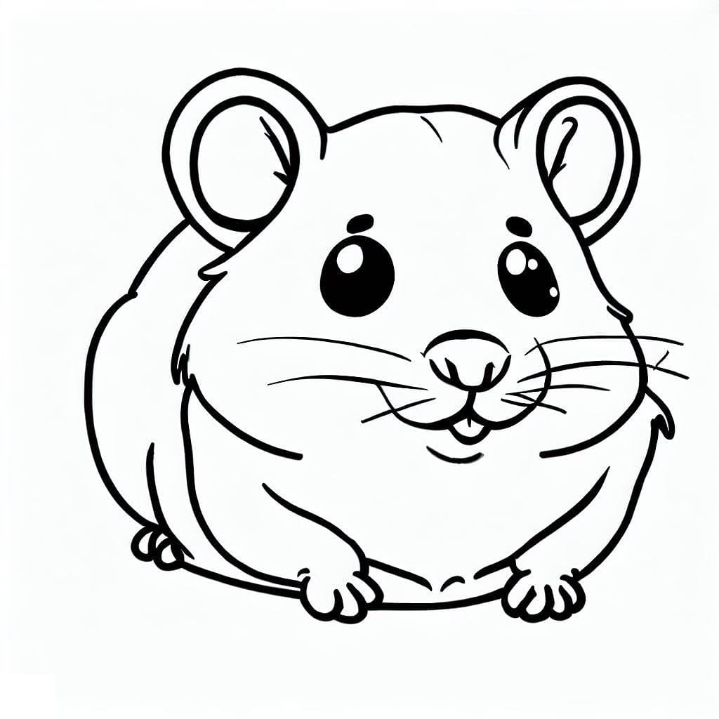 Desenho deUm Pequeno Hamster para colorir