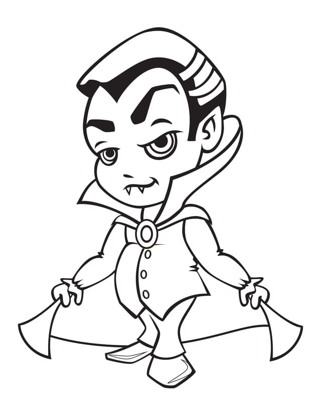 Desenho deUm Pequeno Vampiro para colorir