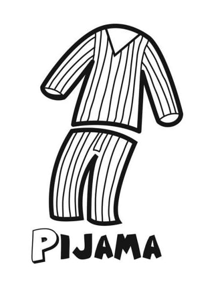 Desenho de Um Pijama para colorir