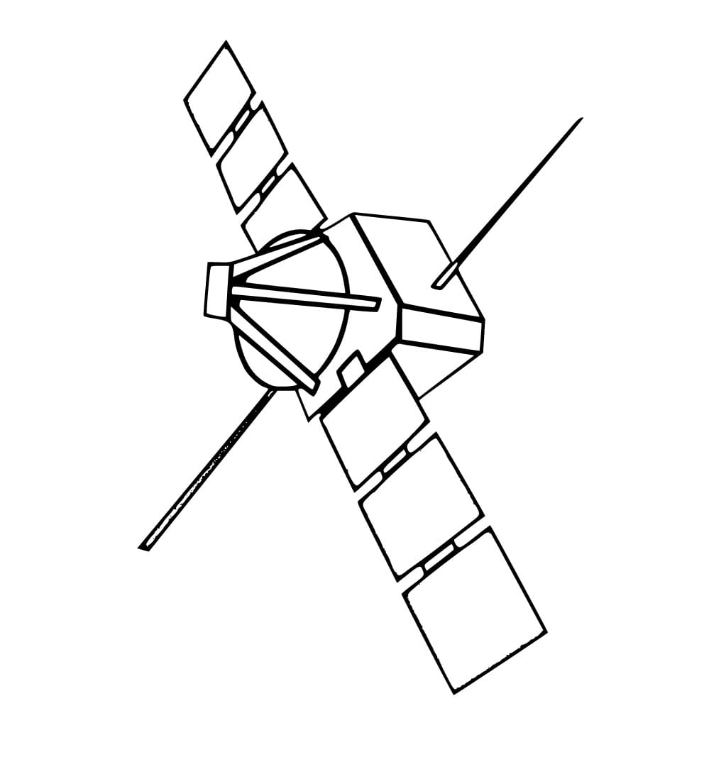 Desenho deUm Satélite para colorir