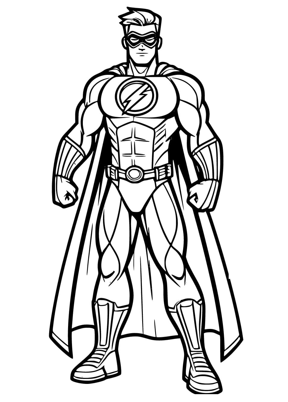 Desenho de Um Super-herói Forte para colorir