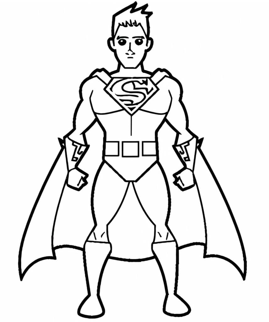 Desenho de Um Super-herói para colorir