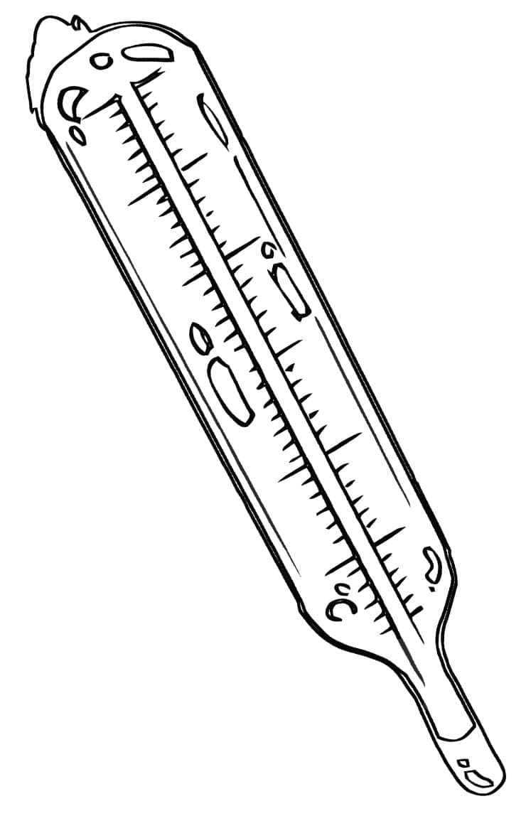 Desenho deUm Termômetro para colorir