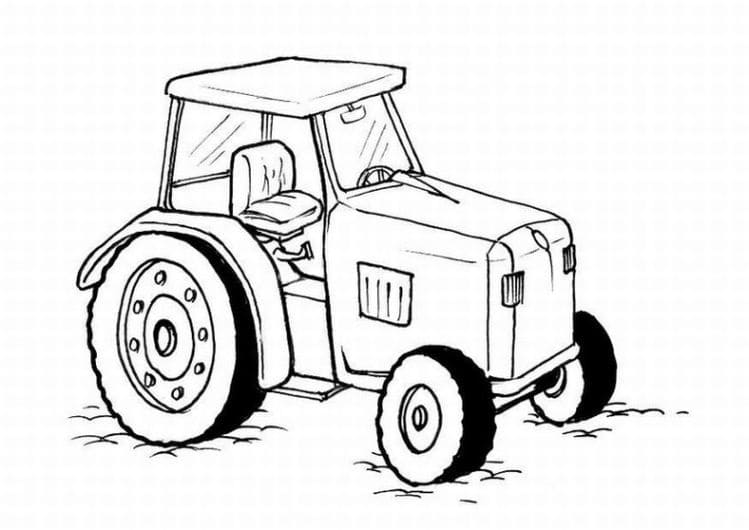 Desenho deUm Trator Agrícola para colorir