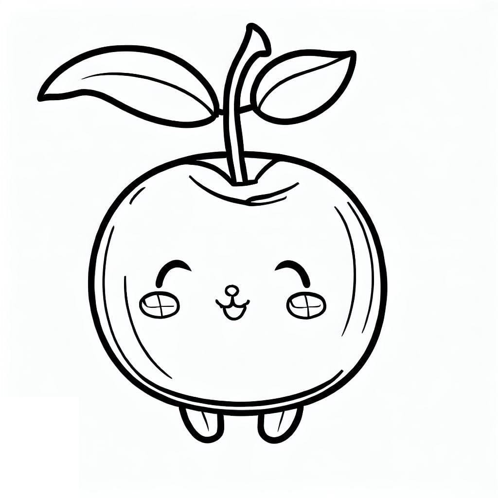 Desenho deUma Acerola Fofa para colorir