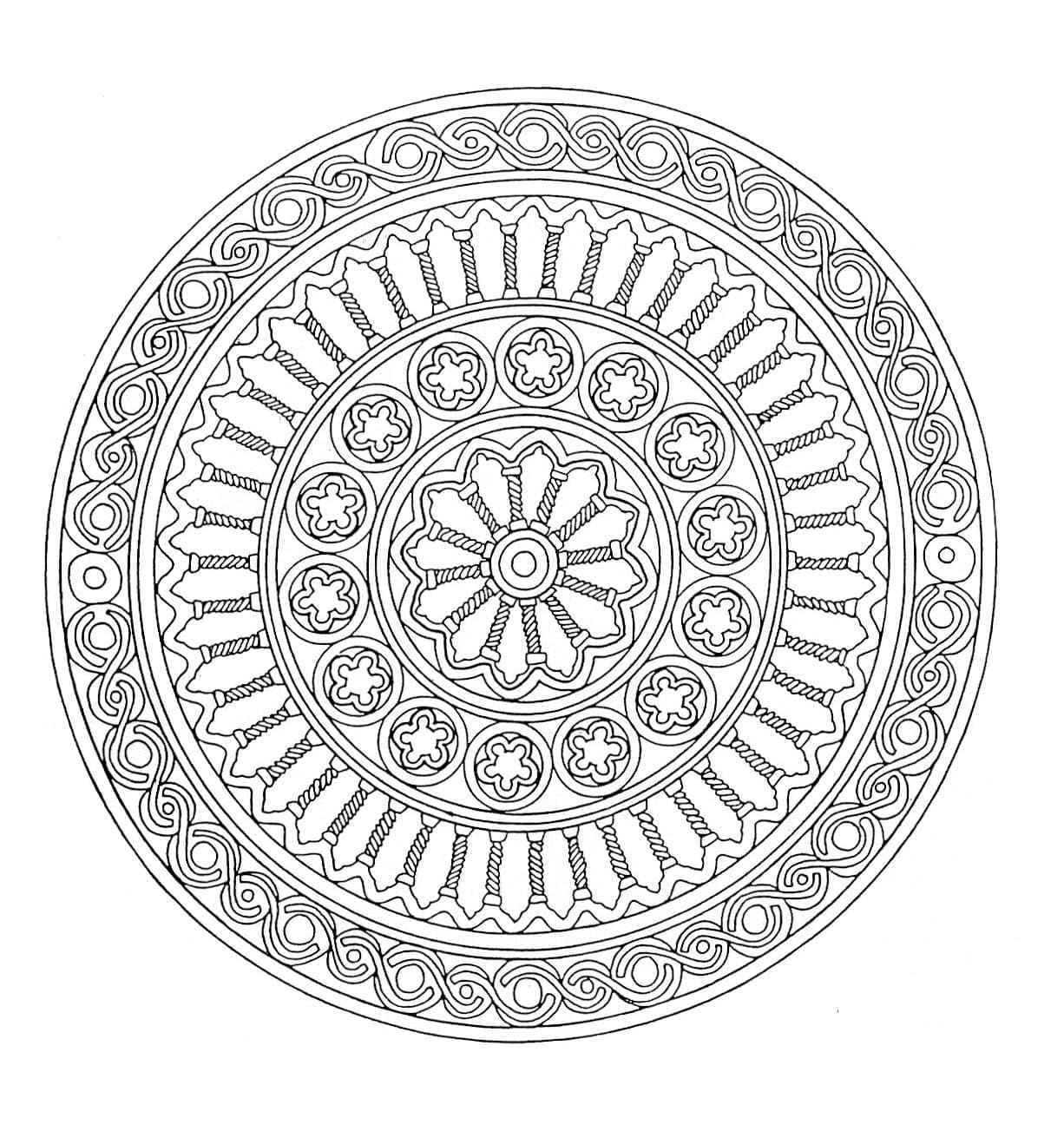 Desenho deUma Arte Mandala para colorir