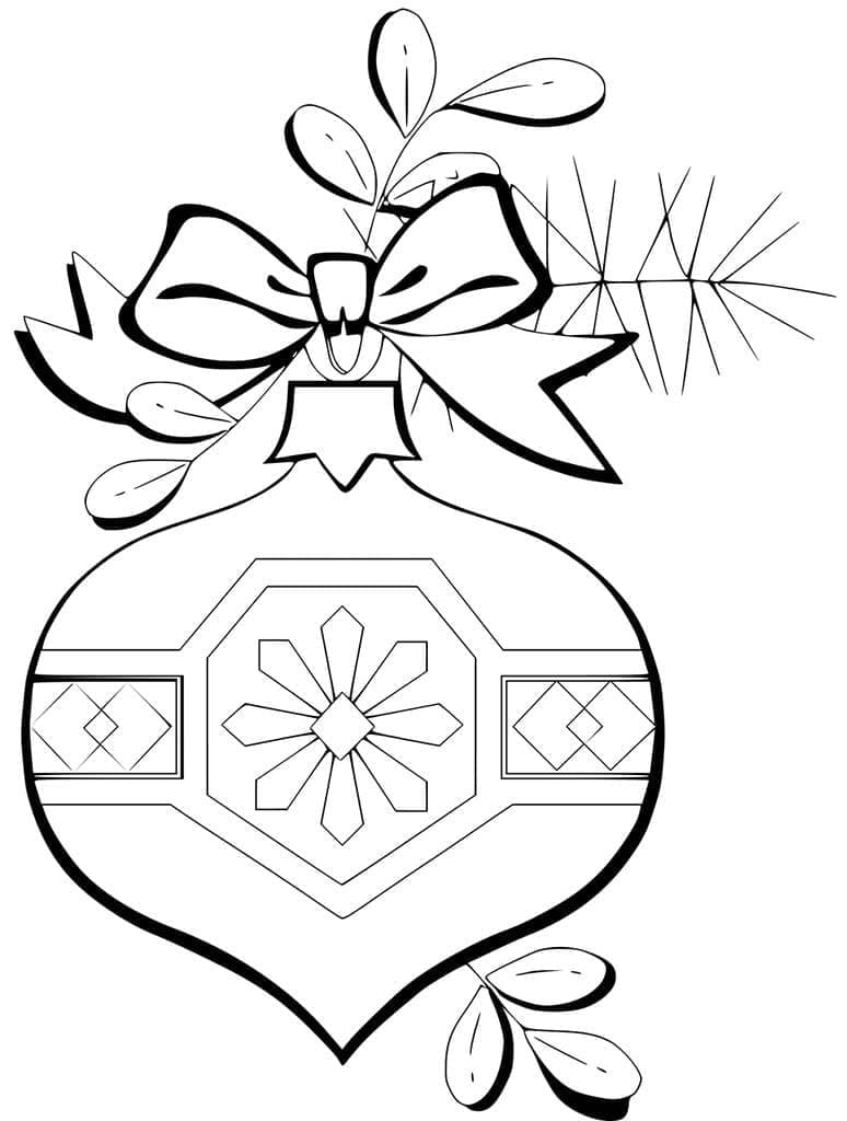 Desenho deUma Bela Bola de Natal para colorir