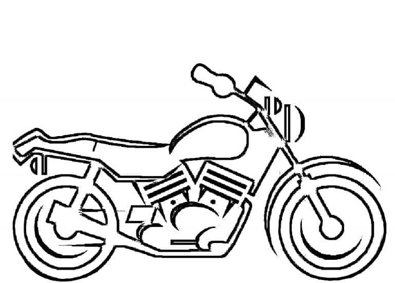 Desenho deUma Bela Moto para colorir