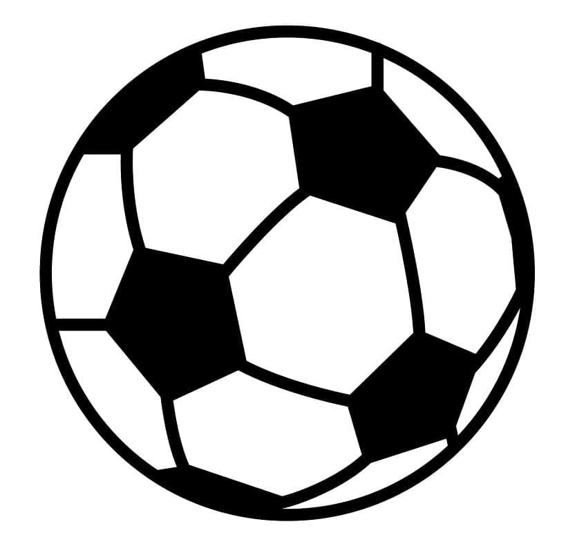 Desenho deUma Bola de Futebol para colorir